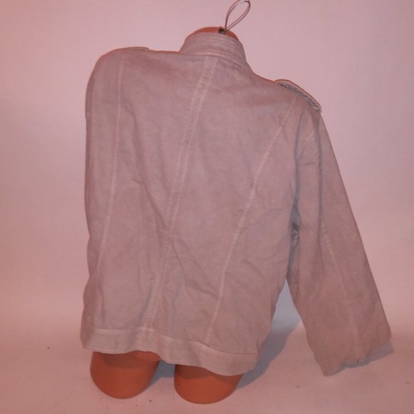 Torrid Utility Jacket Plus Size 2 2X Khaki Zip Up Military Solid Pockets Long Sl - Picture 10 of 14